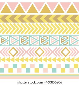 Vector tribal Aztec seamless patterns. Ethnic tribal borders. Tribal elements isolated. Boho folk Navajo frames. Tribal design. Geometric tribal background, Aztec. Aztec. Aztec. Aztec. Aztec. Aztec