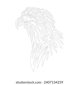 Vector Tribal Bird coloring page