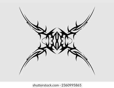 tatuaje de araña abstracta tribal vectorial