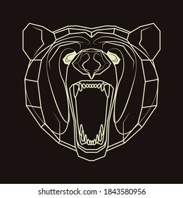 VECTOR TRIBAL BROWN BEAR TATTOO