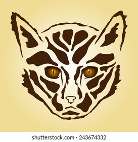 Vector Tribal Cat