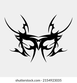 vector tribal cool black tattoo stylish background for muscular man back or chest