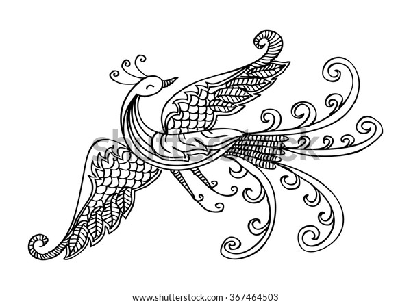 Vector Tribal Decorative Bird Stock Vector (Royalty Free) 367464503 ...