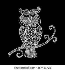 Vector Tribal Decorative Owl. 