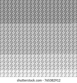 Vector tribal design in black, white and gray colors. Ethnic theme. Hand drawn seamless pattern. For textile, wallpaper, wrapping paper. Zigzag and stripe line, rhombus and tiles.