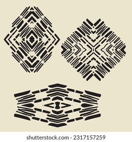 Vector Tribal Design Elements. Geometric Design backgrounds.