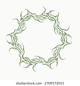 Diseño tribal de Vector con intrincado arte de línea simétrica, gráficos modernos de estilo tatuaje perfectos para logotipos, calcomanías, prendas de vestir y obras de arte digitales.