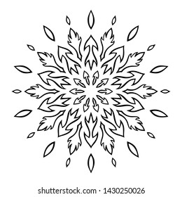 Vector tribal fire burst mandala design motif