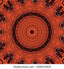Vector Tribal indian vintage ethnic seamless design. Festive colorful mandala pattern