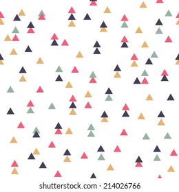 Vector tribal inspired seamless geometric pattern with triangles