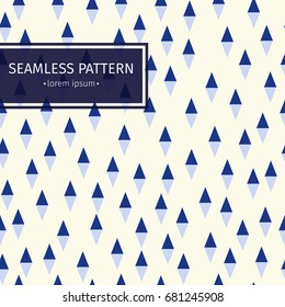 Vector tribal inspired seamless geometric pattern with triangles.