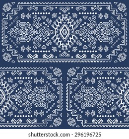 Vector Tribal Mexican vintage ethnic seamless pattern