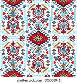 Vector Tribal Mexican vintage ethnic seamless pattern