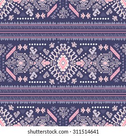 Vector Tribal Mexican vintage ethnic seamless pattern