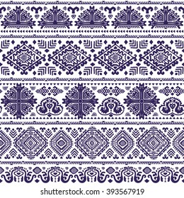 Vector Tribal Mexican vintage ethnic seamless pattern