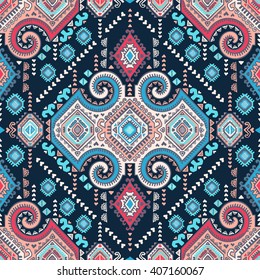 Vector Tribal Mexican vintage ethnic seamless pattern