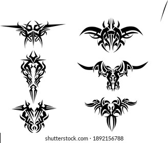 vector of tribal ornaments perfect for tatto designs