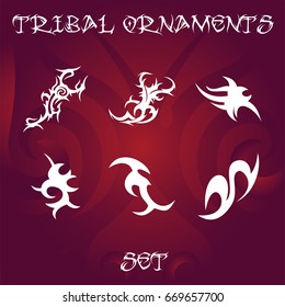 Vector Tribal ornaments set for designs