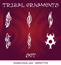 Vector Tribal ornaments set for designs