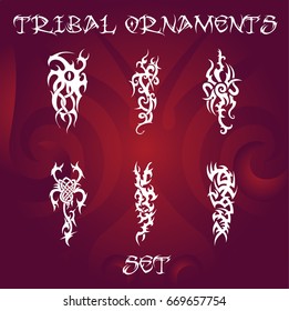 Vector Tribal ornaments set for designs