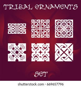 Vector Tribal ornaments set for designs