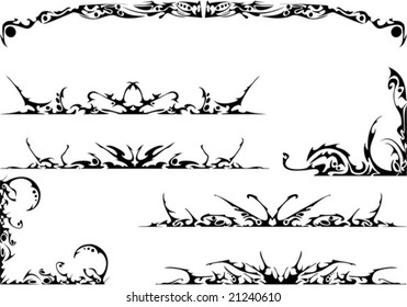 vector tribal ornate set eps 8