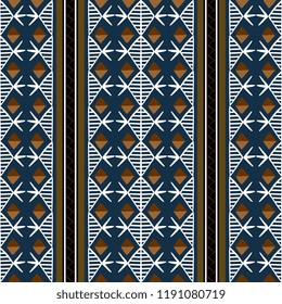 Vector tribal pattern with ethnic maya hand drawn diamond symbol texture illustration. Good for your textile fashion wrapping and print.