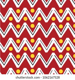 Vector Tribal Pattern. Geometrical Black and White Ethnic Background with Triangles and Stripes