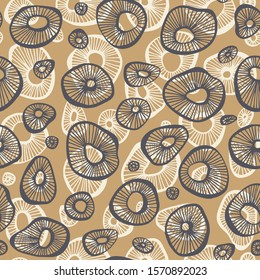 Vector tribal pattern with hand drawn ethnic drawing. Seamless background