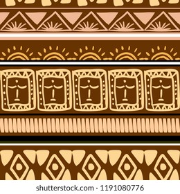Vector tribal pattern with seamless pastel colors african ethnic background. Good for your textile fashion wrapping and print.
