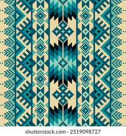 Vector tribal pattern,Geometric seamless navajo ornament,Traditional native american pattern.