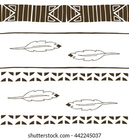 Vector tribal patterns, ethnic cards for design 