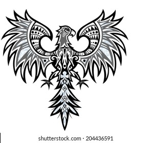 Vector tribal Phoenix design.