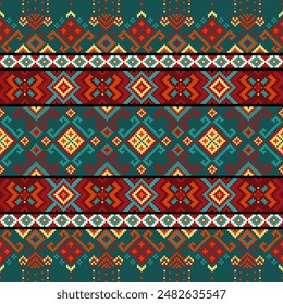 Vector tribal seamless Navajo pattern,Ethnic ornament.