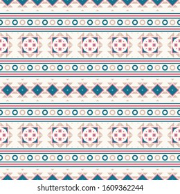 Vector tribal seamless pattern. Background with geometric ornament in traditional folk motifs. Design in ethnic style for printing on paper and textiles.