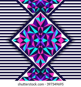 vector tribal seamless pattern with black and white stripes. aztec abstract geometric art print. ethnic hipster backdrop. Wallpaper, cloth design, fabric, paper, wrapping, textile, weave