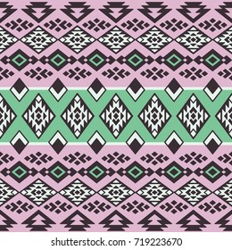 Vector Tribal Seamless Pattern. Geometric Design. Can be used for textile, backgrounds, web, wrapping paper, package etc.