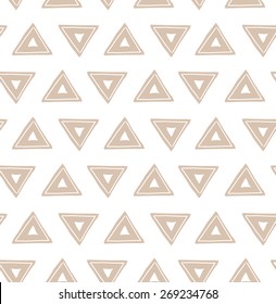 Vector tribal seamless pattern with triangles. Geometric background