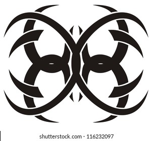 Vector tribal spider tattoo