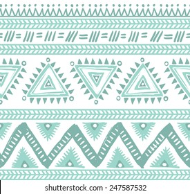 Vector tribal striped seamless pattern. Geometric background 