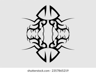 vector tribal symmetrical insect tattoo