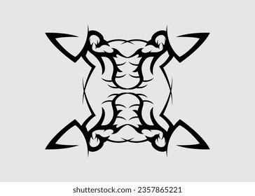 vector tribal symmetrical insect tattoo