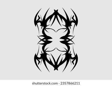 	
vector tribal symmetrical insect tattoo