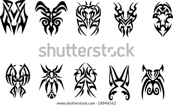 Vector Tribal Tattoo Stock Vector (Royalty Free) 18846562 | Shutterstock