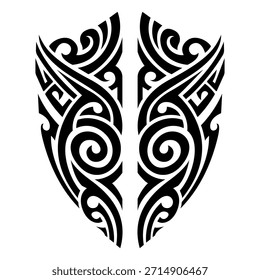 Vector Tatuaje Tribal abstracto Arte de Plantilla Moderno
