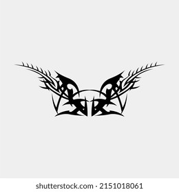 vector tribal, tattoo, mandala, maori, back tattoo, chest tattoo, decor, henna, contour, gothic, cool