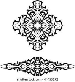 Vector Tribal tattoo set