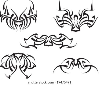 Vector Tribal tattoo set (Various Design Collection)