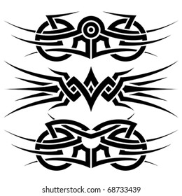 vector tribal tattoo set4