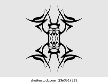 Vector tribal tattoo symmetrical insect
